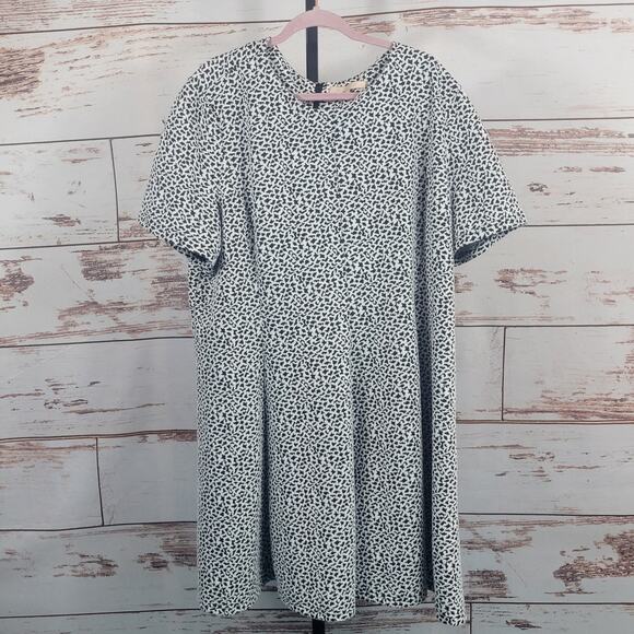 Anthropologie Hutch Shift Dress Black Leopard Print Size 3X - Picture 1 of 4